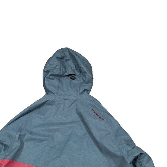 Oakley Cottage Insulated Snowboard Jacket Men's‎ Sz M Medium Gray / Red - Picture 10 of 10